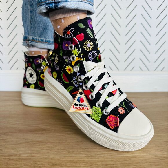 Converse Chuck Taylor All Star Move Fruits Floral 7 Womens Shoes Sneaker A06064C - Picture 2 of 14
